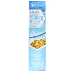 Double Zipper Gallon Bags, Freezer^Lidl Outlet