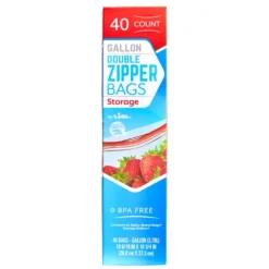 Double Zipper Gallon Storage Bags^Lidl Sale