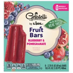 Gelatelli Frozen Blueberry & Pomegranate Fruit Bars^Lidl Best