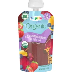 Lupilu Organic Baby Food, Pear, Strawberry, Blueberry, Red Beet & Flax^Lidl Clearance