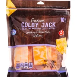 Premium Snacking Cheese Bars, Colby Jack^Lidl Clearance