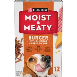 Purina® Moist & Meaty® Dog Food, Burger With Cheddar Cheese Flavor^Lidl New