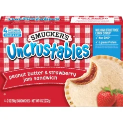 Smucker'S® Uncrustables® Frozen Peanut Butter & Strawberry Jam Sandwich^Lidl Hot